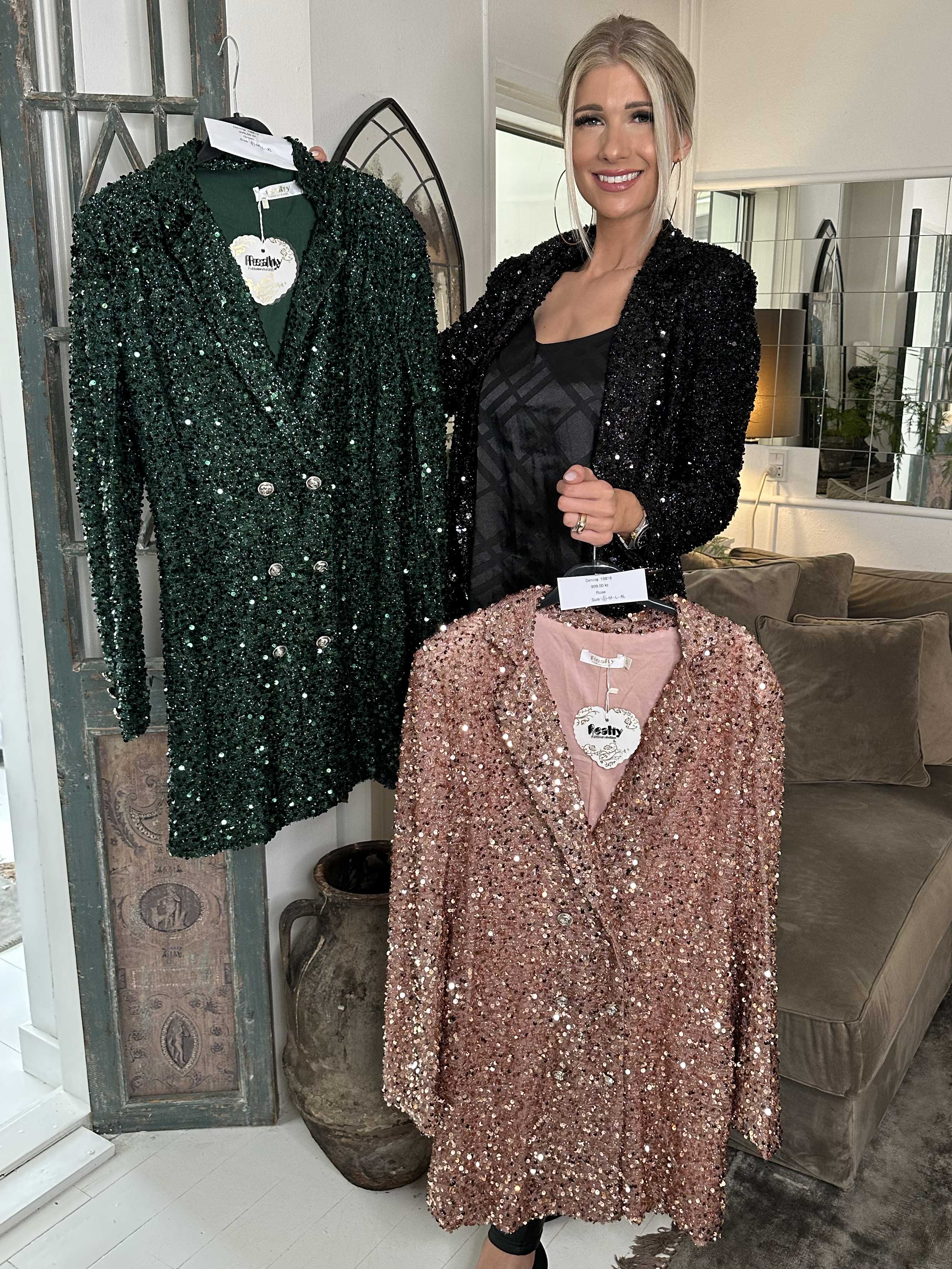 Dimina - Kavaj med paljetter och knappar